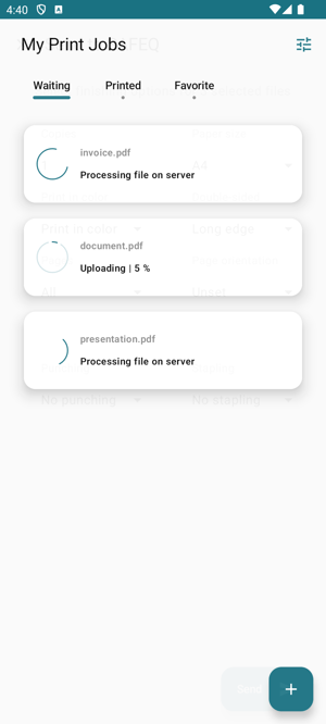 2024.09 Mobile App - Job Submission - View Waiting, Printed, and Favorite Jobs