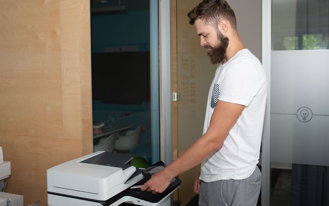student-at-work-printing